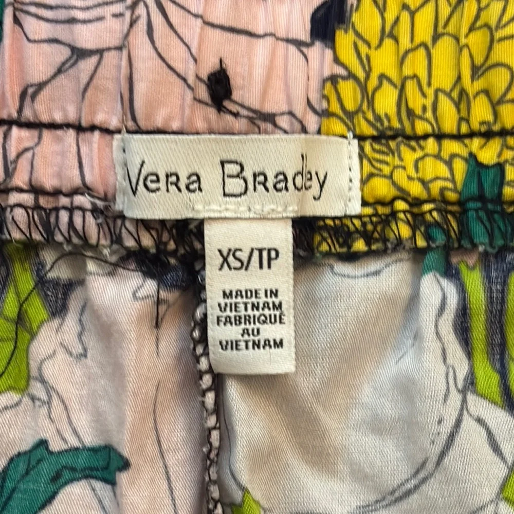 Vera Bradley 100% Cotton Short Womens XS Floral Drawstring Elastic Waist Lounge‎